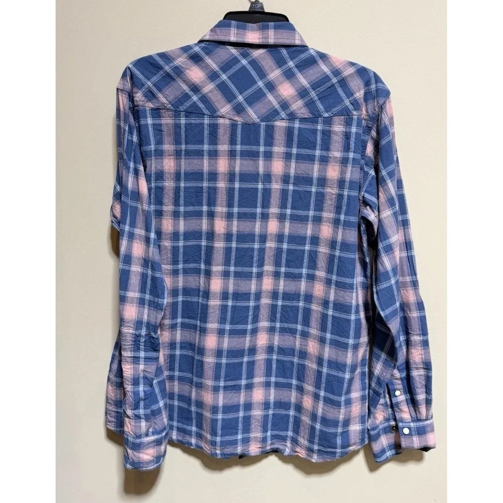 Ariat Retro Fit Pearl Snap Western Shirt Men's Medium Long Sleeve - Picture 2 of 5